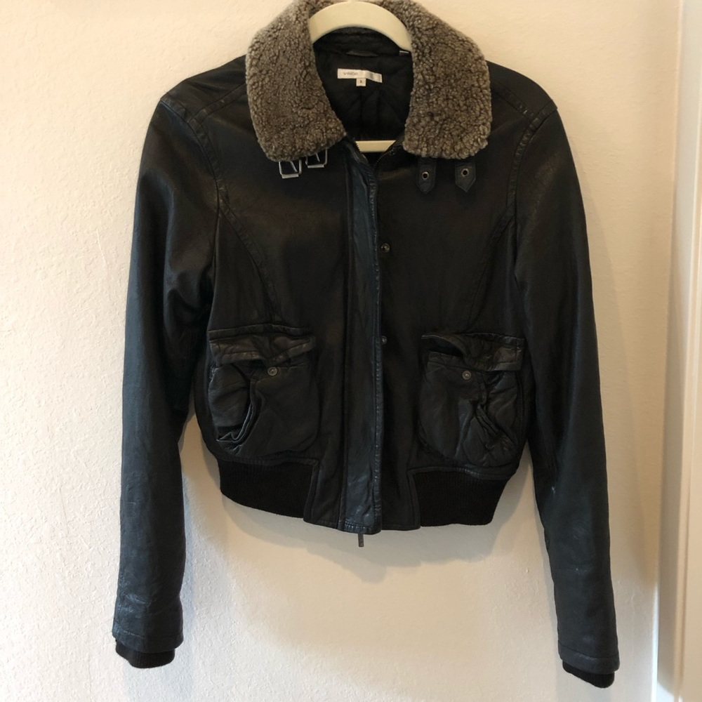 Vince leather moto jacket